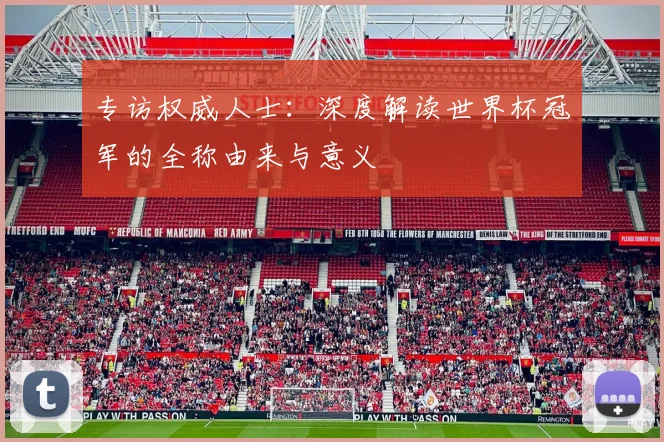 专访权威人士:深度解读世界杯冠军的全称由来与意义